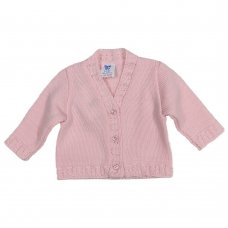 MC6024-Pink: Knitted Premature Cardigan- Pink